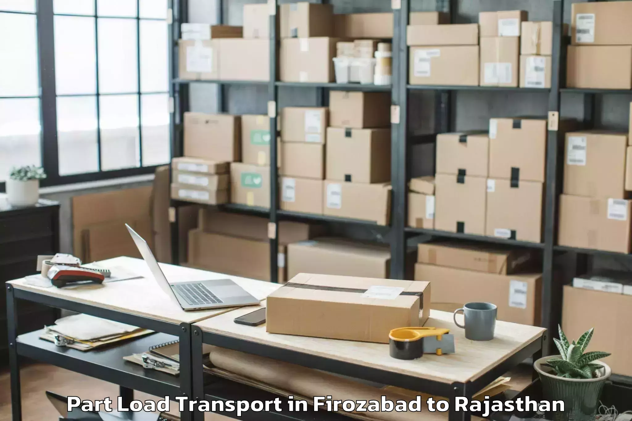 Book Firozabad to Sujangarh Part Load Transport